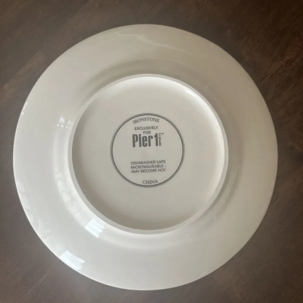 Pier 1 Imports Set Of (4) Christmas Appetizer Plates  6” NEW In Box